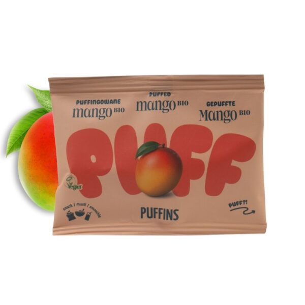 suszone mango Puffins - 10 x 15 g - obrazek 2